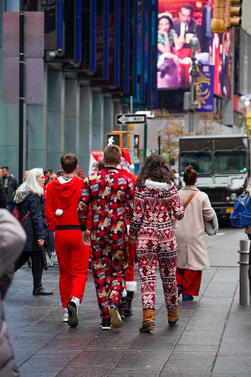 Christmas outfits in NYC