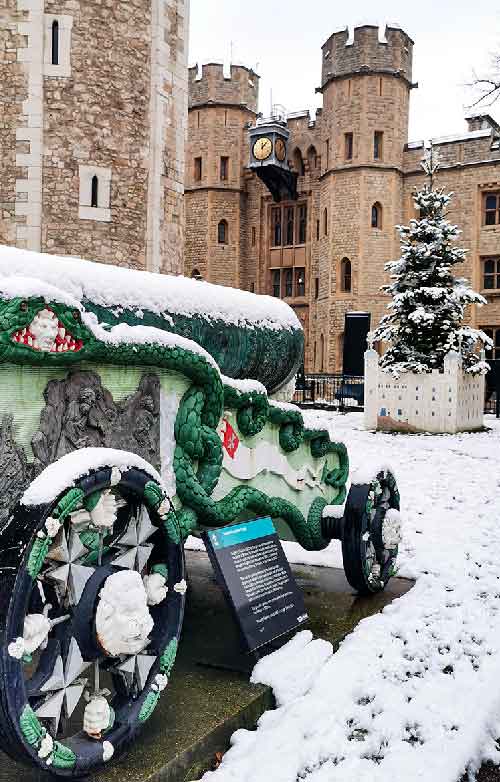 Tower of London Winter Snow in December