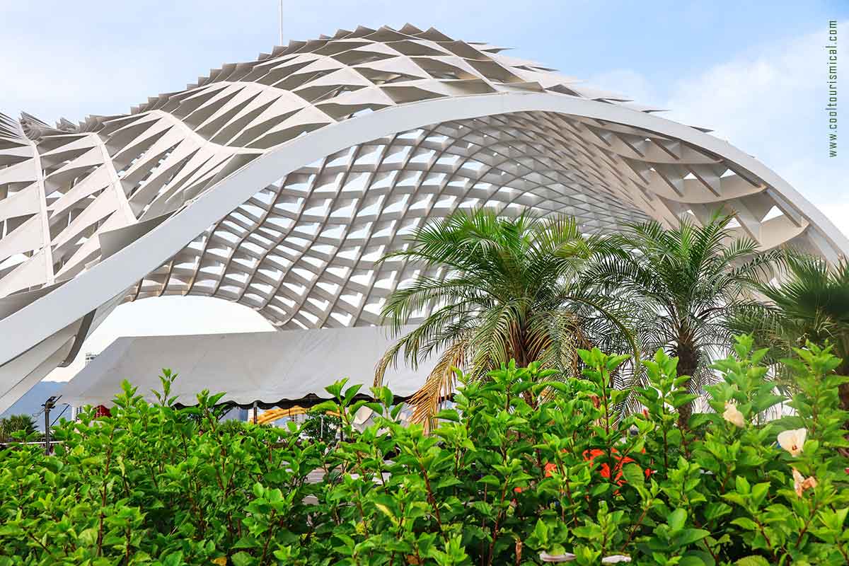 The covering parametric structure at APEC Park in Da Nang. Visiting it is one of the best things to do in Da Nang.