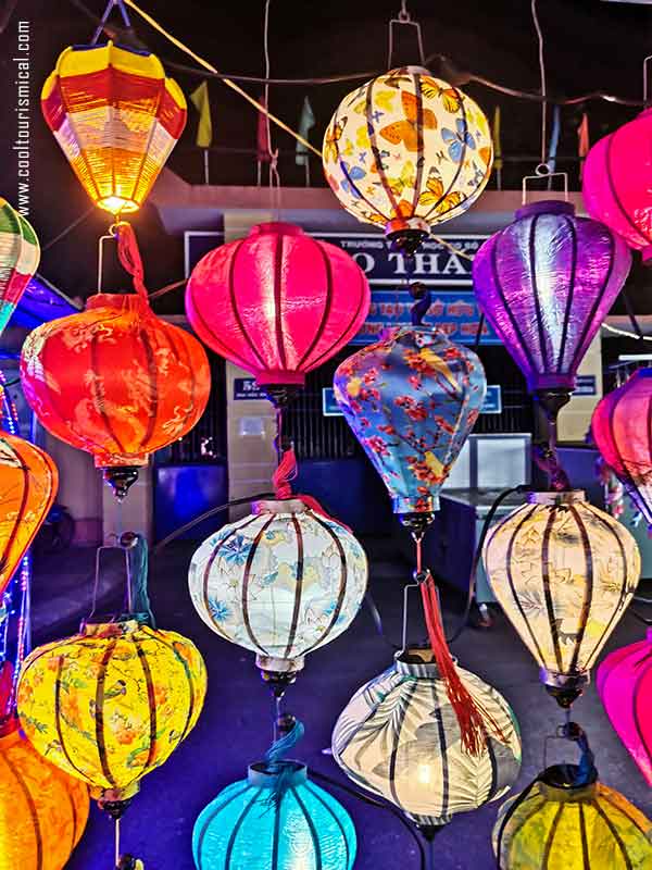 Lanterns at Son Tra Night Market in Da Nang