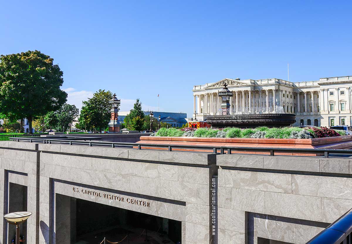 Entrance to US Capitol in Washington DC Visitor Center