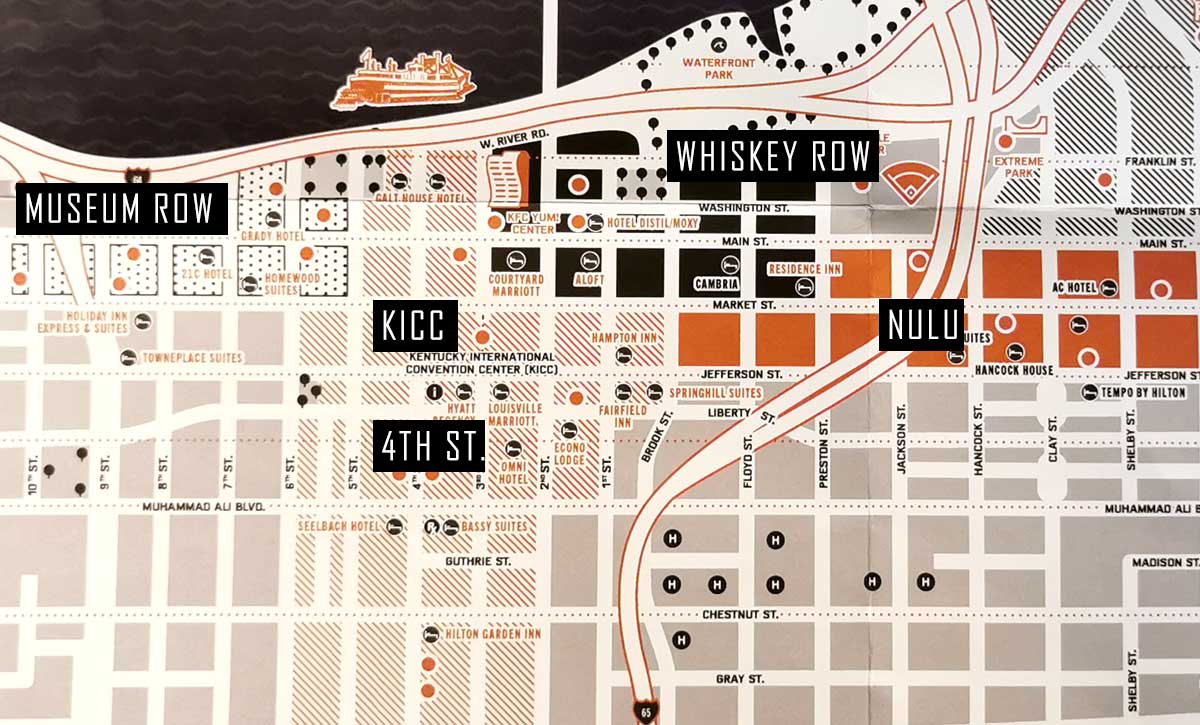 Downtown Louisville Kentucky Convention Center Map