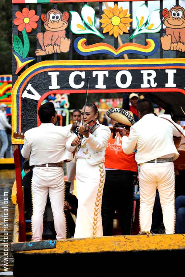 Mexican Mariachi on a trajinera