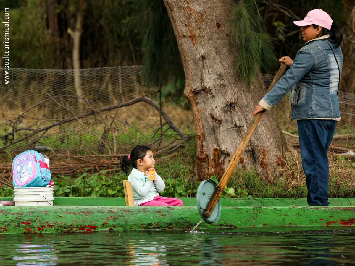 People living in Xochimilco Chinampas