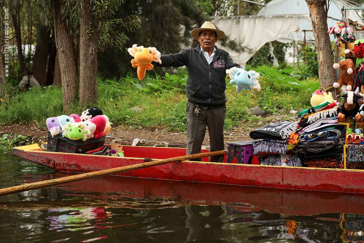 Xochimilco Axolotl Souvenir Seller